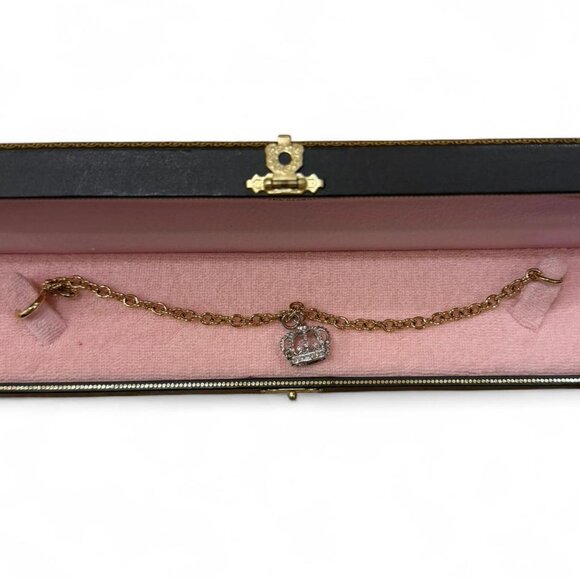 Juicy Couture Vintage Rare Crown Charm Bracelet - Picture 2 of 3